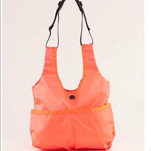 Lululemon Savasana tote fluorescent orange